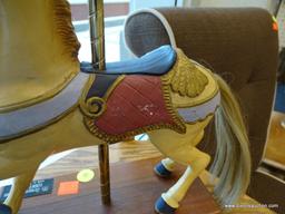 CAROUSEL HORSE FIGURINE; PJ'S CAROUSEL COLLECTION LOOFF STYLE WITH REAL HORSEHAIR TAIL. MADE IN