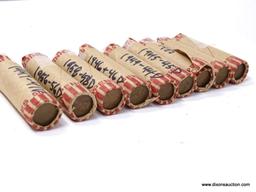 LOT OF ASSORTED ESTATE WHEAT PENNIES; THIS LOT CONTAINS 10 ROLLS OF WHEAT PENNIES. PRE ROLLED