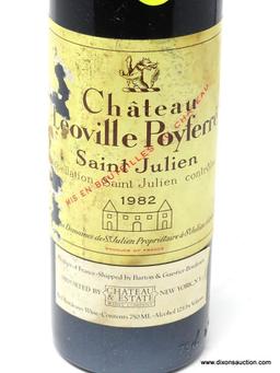 1982 CHATEAU LEOVILLE POYFERRE SAINT-JULIEN; THIS RED BORDEAUX WINE OFFERS BALANCED , AGE-WORTHY