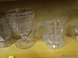 LOT OF ASSORTED CREAMERS; 5 PIECE LOT IN PATTERNS SUCH AS "BEAD & SCROLL", "BALL AND SWIRL", AND
