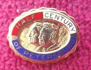 HALF CENTURY PETERSBURG VIRGINIA GOLD & ENAMEL PIN Interesting pin celebrating a HALF CENTURY OF
