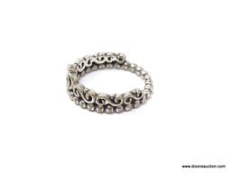 .925 STERLING INFINITY HEART RING WITH CZ; BEAUTIFUL .925 STERLING INFINITY HEART RING WITH WHITE