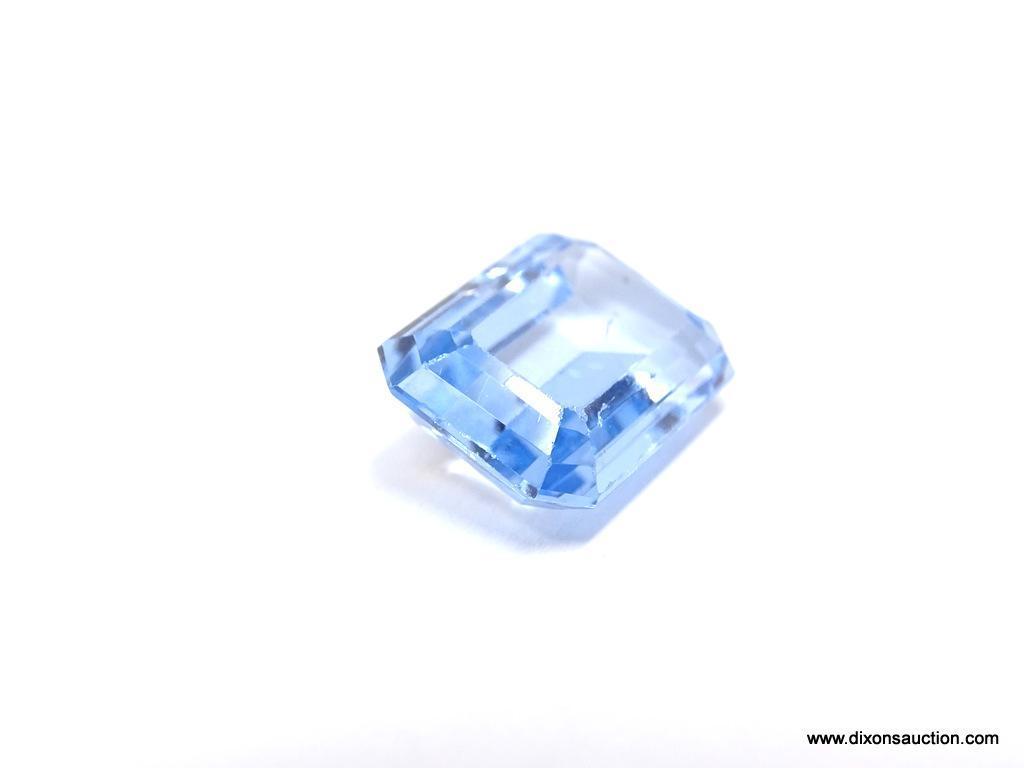 18.25 CARAT SKY BLUE TOPAZ EMERALD CUT; HUGE AND BEAUTIFUL 18.25 CARAT SKY BLUE TOPAZ. GREAT EMERALD