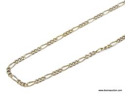 26" .925 FIGARO LINK NECKLACE; AWESOME MEN'S 26" FIGARO LINK NECKLACE IN FANTASTIC CONDITION. .925