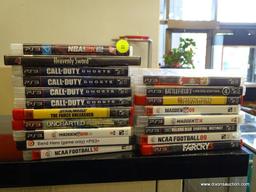 LOT OF ASSORTED PLAYSTATION 3 GAMES; LOT INCLUDES: 4- CALL OF DUTY GHOSTS, HEAVENLY SWORD, MADDEN