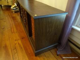 (LR) SEARS STEREO CABINET; HAS AM/FM/TURNTABLE/8-TRACK PLAYING CAPABILITIES. IS IN GOOD WORKING