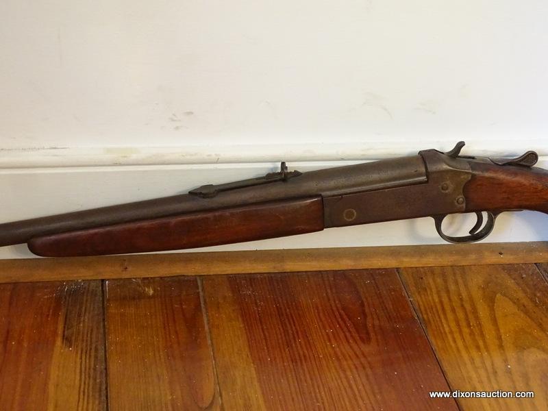 (MBR) ANTIQUE .30 CALIBER RIFLE; ANTIQUE RIFLE WITH WOODEN STOCK. MADE BY SAVAGE ARMS CORPORATION.