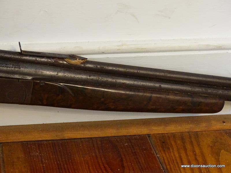 (MBR) ANTIQUE .22 LONG RIFLE; ANTIQUE RIFLE WITH WOODEN STOCK. MADE BY STEVENS ARMS CO. MODEL