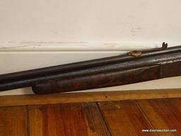 (MBR) ANTIQUE .22 LONG RIFLE; ANTIQUE RIFLE WITH WOODEN STOCK. MADE BY STEVENS ARMS CO. MODEL