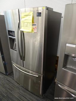 Samsung 22-cu ft 3-Door Counter-Depth French Door Refrigerator with Ice Maker (Stainless Steel)