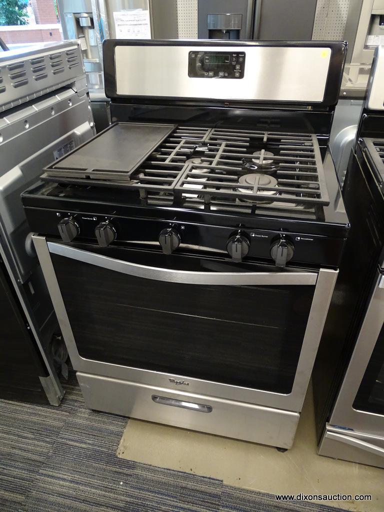 Whirlpool 5-Burner 5.1-cu ft Freestanding Gas Range (Stainless Steel) (Common: 30-in; Actual: