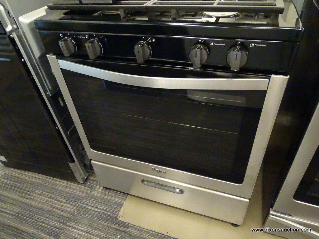 Whirlpool 5-Burner 5.1-cu ft Freestanding Gas Range (Stainless Steel) (Common: 30-in; Actual: