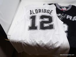 ALDRIDGE, LEONARD THROWBACK JERSEY; 2 PIECE LOT TO INCLUDE A LAMARCUS ALDRIDGE #12 WHITE SPURS