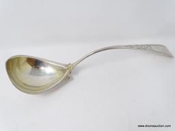 (2) BAILEY & CO. SILVER LADLES; (1) LARGE 13" & (1) SMALL 8-1/2". THEY ARE BOTH DOUBLE LION