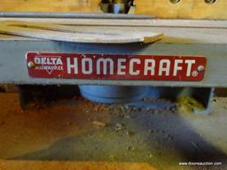 DELTA HOMECRAFT SHAPER RESTORATION; DELTA MILWAUKEE HOMECRAFT MOUNTED ON A WOODEN TABLE BASE.