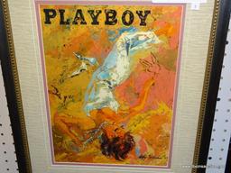 GICLEE PLAYBOY COVER PRINT; PLAYBOY COVER GICLEE PRINT OF A WOMAN LAYING DOWN BY LEROY NEIMAN.