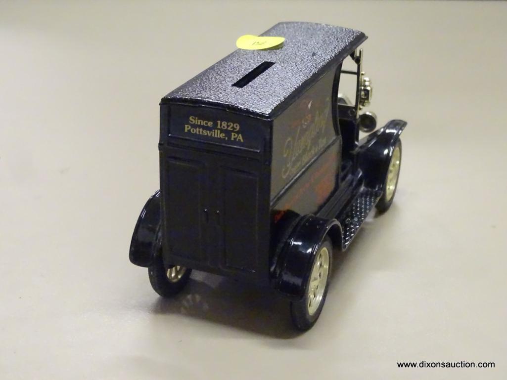 YUENGLING FORD COIN BANK; YUENGLING COIN BANK IN THE SHAPE OF REPLICA 1912 FORD OPEN FRONT PANEL