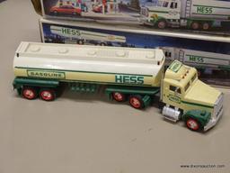 PAIR OF HESS TOY TANKER TRUCKS; 2 PIECE LOT OF HESS 1990 TOY TANKER TRUCKERS WITH DUAL SOUND SWITCH,