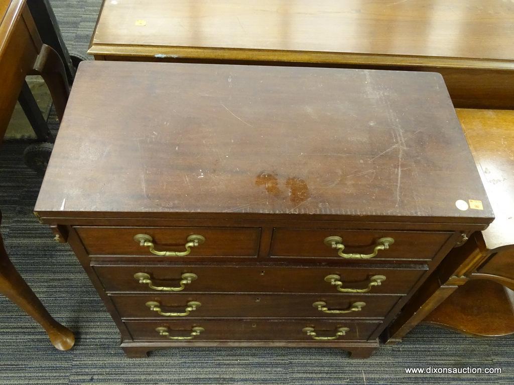 BENJAMIN FERBER FLIP FRONT CHEST OF DRAWERS; MAHOGANY CHEST OF DRAWERS WITH A FLIP FRONT TABLE TOP A