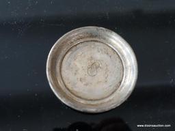 (R4) LOT OF STERLING SILVER; VICTORIAN EMBOSSED MINT DISH (5.5 IN DIAMETER) AND AN ENGRAVED BUTTER