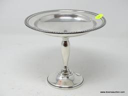 (SHOW) STERLING COMPOTE; STERLING 6 IN TALL COMPOTE REINFORCED WITH CEMENT.