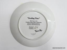 CAREFREE DAYS COLLECTION PLATE; VILETTA U.S.A. FEEDING TIME COLLECTIBLE PLATE, 3RD ISSUE. PLATE NO