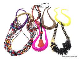 LOT OF ASSORTED NECKLACES; LOT INCLUDES 9 MULTI-STRAND NECKLACES AND SINGLE STRAND CHOKERS IN A