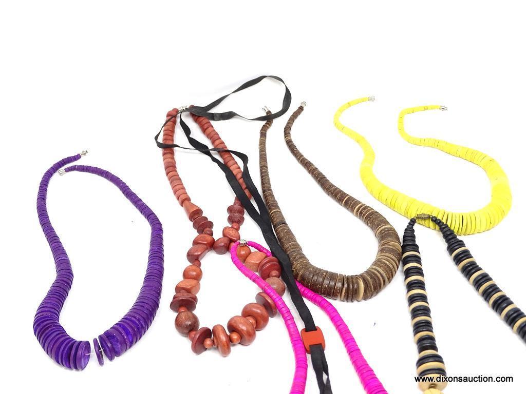 LOT OF ASSORTED NECKLACES; LOT INCLUDES 9 MULTI-STRAND NECKLACES AND SINGLE STRAND CHOKERS IN A