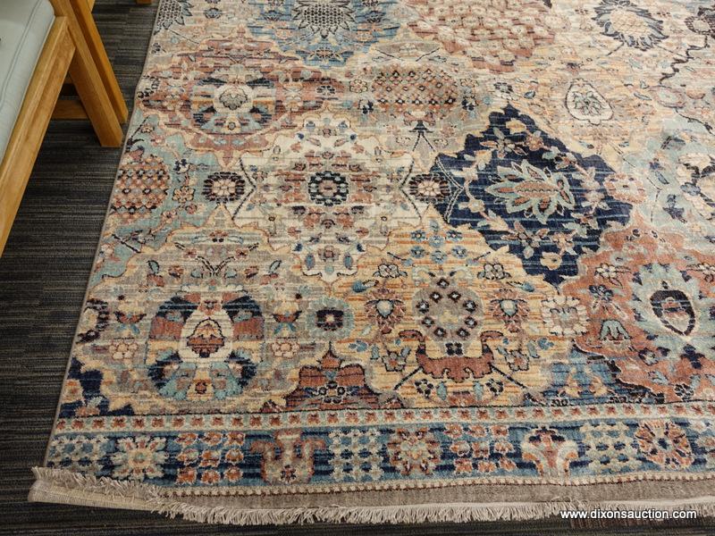 (WALL) STEEPLEGATE AREA RUG; MOHAWK HOME STEEPLEGATE, MULTI COLOR, VINTAGE PERSIAN AREA RUG.