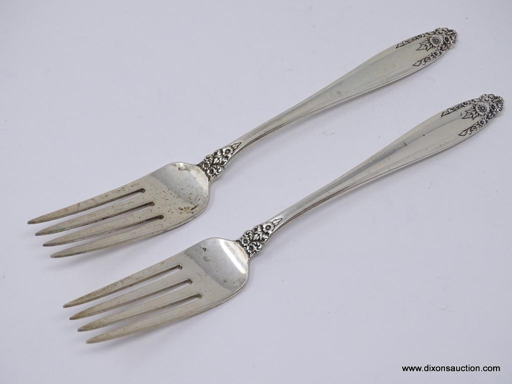 (2) INTERNATIONAL STERLING PRELUDE PATTERN FORKS; BOTH WEIGH APPROX. 3.37 TROY OZ.