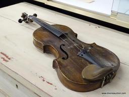 ANTONIUS STRADIVARIUS VIOLIN COPY; 1716 PAPER LABEL, EBONY FINGERBOARD, AND A INLAID PURFLING. HAS A