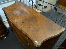 (WINDOW) FRENCH STYLE COMMODE CHEST; BEAUTIFUL CHEST OF DRAWERS WITH A SMALLER TOP DRAWER AND A 2