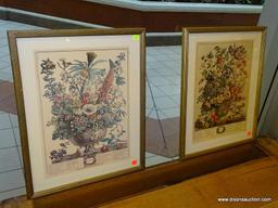 (WINDOW) PAIR OF FLORAL IDENTIFICATION PRINTS; LOT INCLUDES A DECEMBER PRINT AND A MAY PRINT. COMES