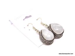 .925 MOONSTONE EARRINGS; GORGEOUS NEW AAA QUALITY 14 2/8" DETAILED MOONSTONE EARRINGS. RETAIL PRICE