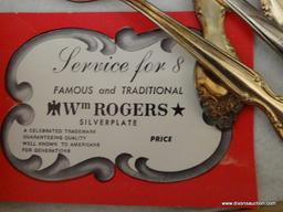 (DR) DRAWER LOT OF FLATWARE; LOT INCLUDES A PLACE SETTING FOR 7 OF WM ROGERS SILVER-PLATE FLATWARE