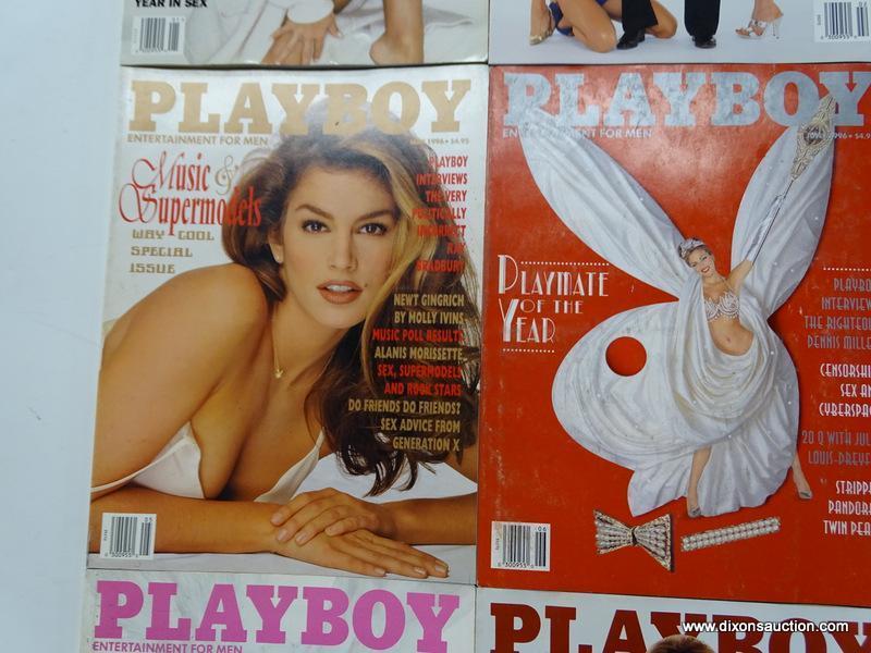 1996 PLAYBOY MAGAZINES; ALL 12 EDITIONS FROM THE 1996 PLAYBOY COLLECTION.