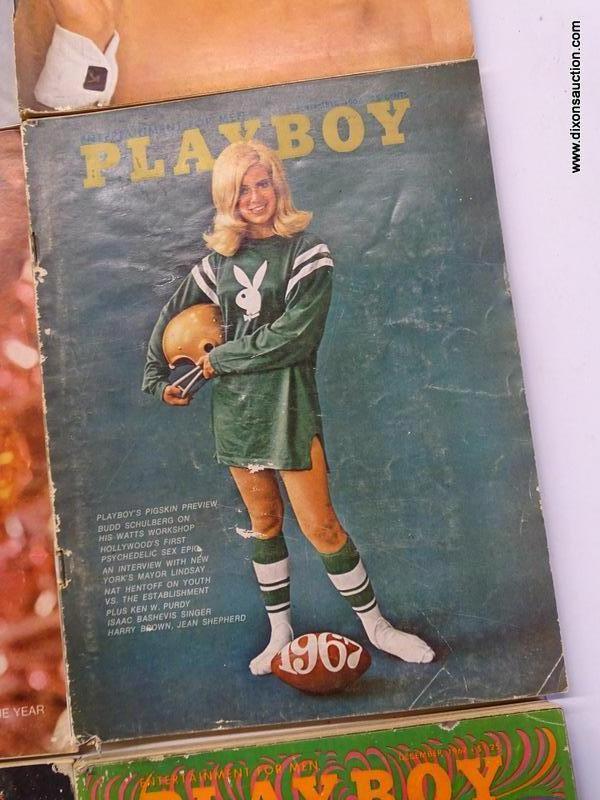 1967 PLAYBOY MAGAZINES; 9 PIECE LOT OF 1967 PLAYBOY MAGAZINES TO INCLUDE EVERY MONTH BUT MAY, JUNE,