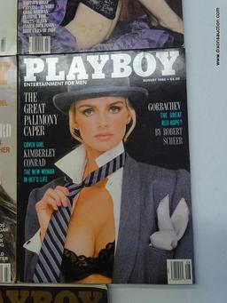 1988 PLAYBOY MAGAZINES; 8 PIECE LOT OF 1988 PLAYBOY MAGAZINES TO INCLUDE EVERY MONTH BUT MAY, JUNE,