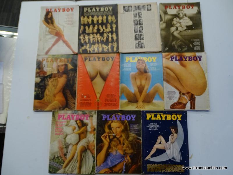 1973 PLAYBOY MAGAZINES; 11 PIECE LOT OF 1973 PLAYBOY MAGAZINES TO INCLUDE EVERY MONTH BUT JANUARY.