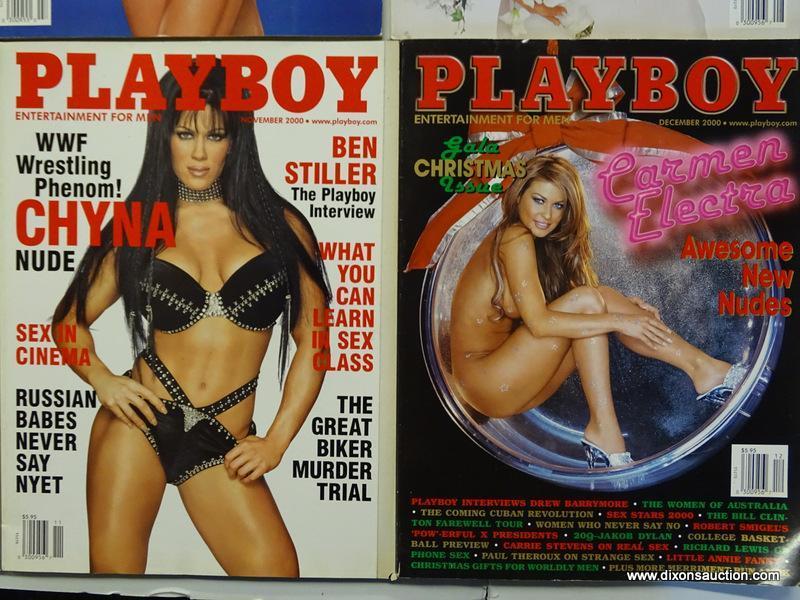 2000 PLAYBOY MAGAZINES; ALL 12 EDITIONS FROM THE 2000 PLAYBOY COLLECTION.