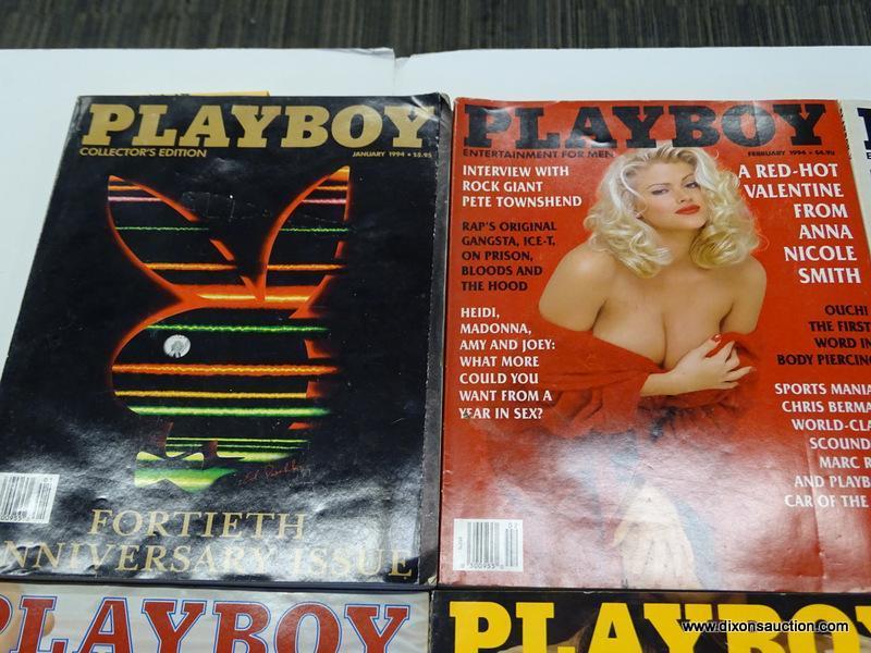 1994 PLAYBOY MAGAZINES; ALL 12 EDITIONS FROM THE 1994 PLAYBOY COLLECTION. COMES WITH AN EXTRA COPY