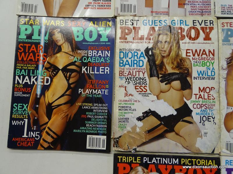 2005 PLAYBOY MAGAZINES; 10 PIECE LOT OF 2005 PLAYBOY MAGAZINES TO INCLUDE EVERY MONTH BUT JANUARY,