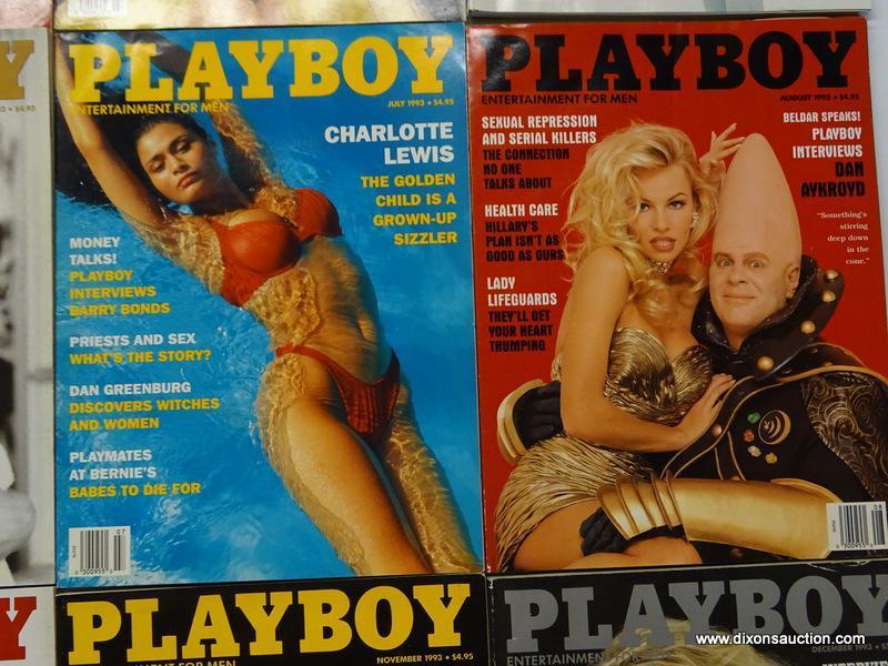 1993 PLAYBOY MAGAZINES; ALL 12 EDITIONS FROM THE 1993 PLAYBOY COLLECTION.