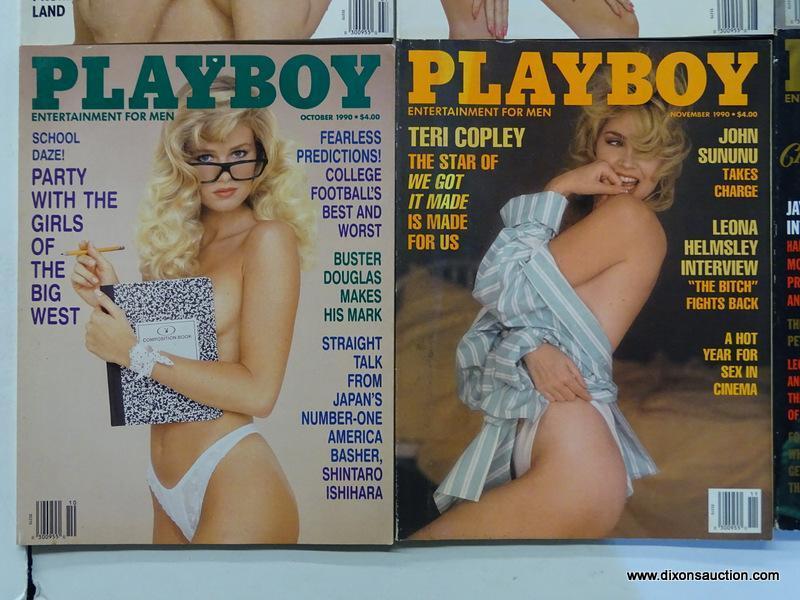 1990 PLAYBOY MAGAZINES; 9 PIECE LOT OF 1990 PLAYBOY MAGAZINES TO INCLUDE EVERY MONTH BUT JANUARY,