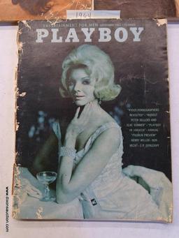 1964 PLAYBOY MAGAZINES; 3 PIECE LOT OF 1964 PLAYBOY MAGAZINES TO INCLUDE AUGUST, SEPTEMBER, AND