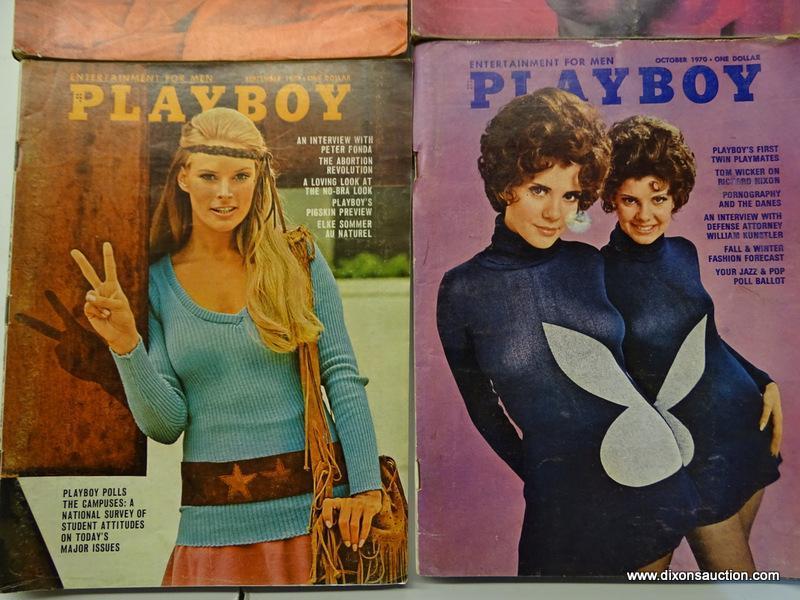1970 PLAYBOY MAGAZINES; ALL 12 EDITIONS FROM THE 1970 PLAYBOY COLLECTION.