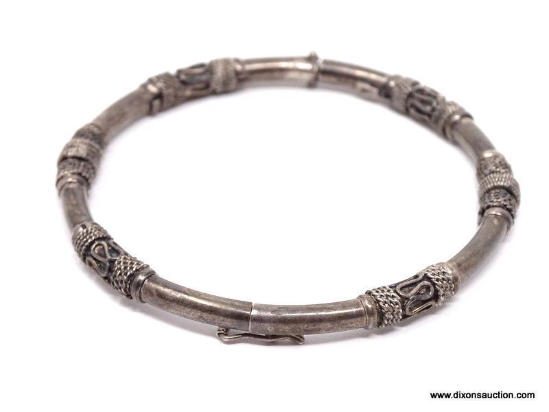 .925 STERLING SILVER LADIES VINTAGE BAMBOO BRACELET