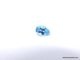 2.30 CT PEAR SHAPED SWISS BLUE TOPAZ. MEASURES 10MM X 6MM X 5MM.