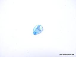 2.30 CT PEAR SHAPED SWISS BLUE TOPAZ. MEASURES 10MM X 6MM X 5MM.