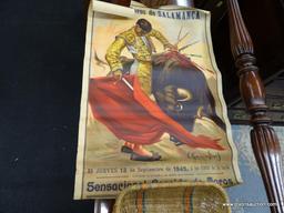 (R1) PAIR OF VINTAGE BULLFIGHTING POSTERS; 2 PIECE LOT TO INCLUDE A POSTER FROM THE PLAZA TOROS DE